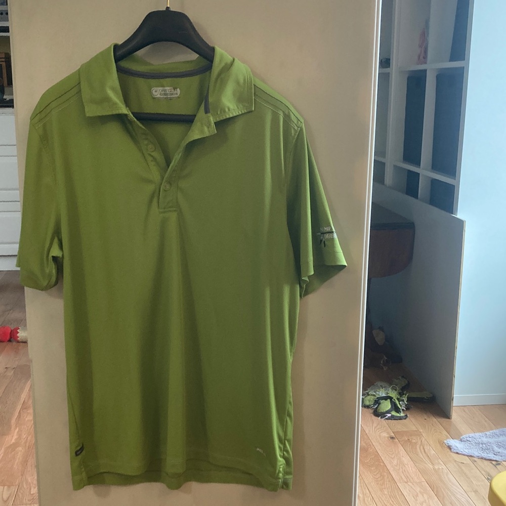 Men's Lime Green Short-Sleeve Performance Polo